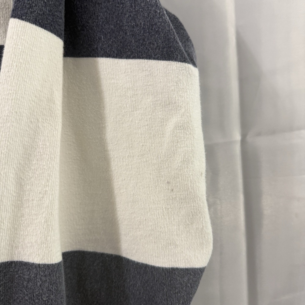 VTG Polo Ralph Lauren Rugby Shirt Blue White Striped Fleet 1987 Faded L Cotton - Picture 2 of 7